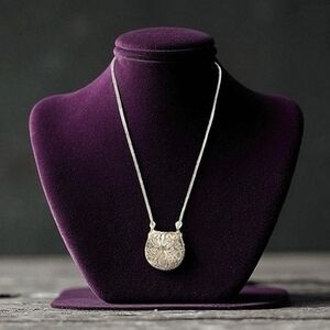 24” Vintage Filigree Mini Purse Pendant Necklace Silver Tone Jewelry